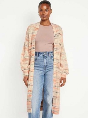 Cardigan Old Navy Cozy Long-Line Cardigan Pull Femme Warm Space Dye | 698-EIMSCY