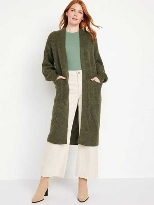Cardigan Old Navy Cozy Long-Line Cardigan Pull Femme Grise | 521-OUYMVL