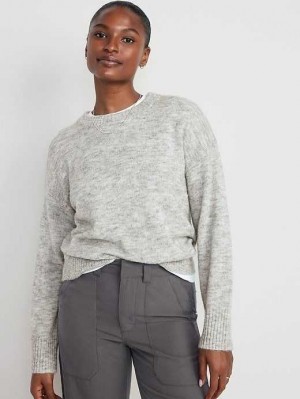 Cardigan Old Navy Cozy Pullover Pull Femme Grise Clair | 180-UQXLJV