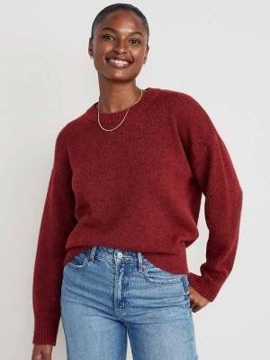 Cardigan Old Navy Cozy Pullover Pull Femme Rouge Foncé | 085-KYJOSE