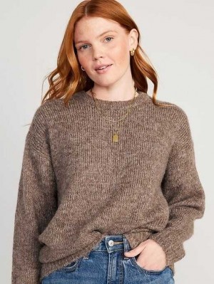 Cardigan Old Navy Crew-Neck Tunic Pull Femme Espresso | 074-SNOJUD