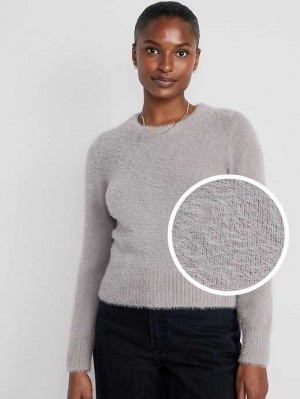 Cardigan Old Navy Eyelash Pull Femme Grise | 043-LXSEPG