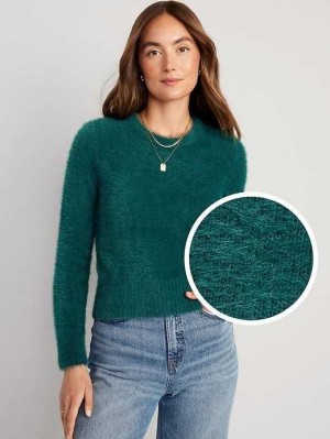 Cardigan Old Navy Eyelash Pull Femme Turquoise | 529-EZGHYP