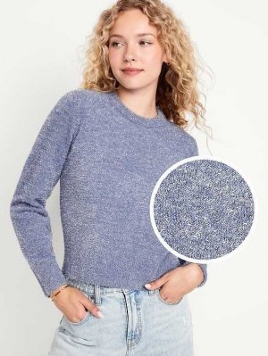 Cardigan Old Navy Eyelash Shine Pull Femme Periwinkle | 027-VRJLHK