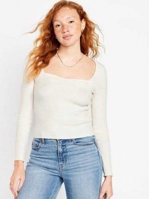 Cardigan Old Navy Fitted Rib-Knit Pull Femme Bleu Clair | 683-VTMIXH