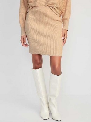 Cardigan Old Navy High-Waisted Rib-Knit Mini Skirt Femme Cozy Cashmere | 829-BZYKQR
