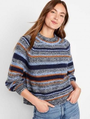 Cardigan Old Navy Mock-Neck Cropped Pull Femme Cool Space Dye | 045-TWFAIL