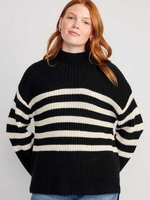 Cardigan Old Navy Mock-Neck Tunic Pull Femme Noir | 934-IKXZUT