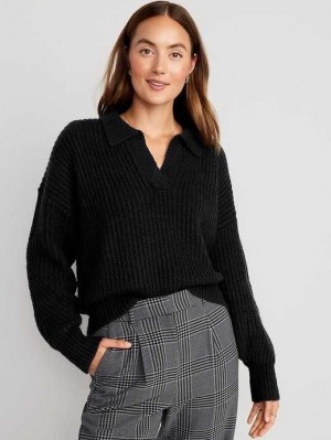 Cardigan Old Navy Polo Pull Femme Noir | 857-PKTVHR