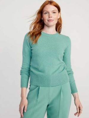 Cardigan Old Navy SoSoft Crew-Neck Pull Femme Vert | 492-VINHDP