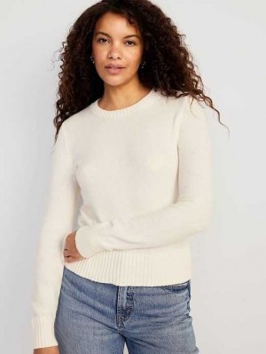 Cardigan Old Navy SoSoft Crew-Neck Pull Femme Creme De La Creme | 870-NBOCFD