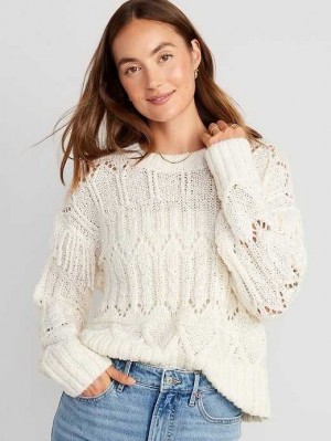 Cardigan Old Navy Textured Fringe Pullover Pull Femme Bleu Clair | 582-YHODPW
