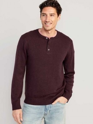 Chandails Old Navy Henley Pull Homme Bordeaux | 736-PHOXZU