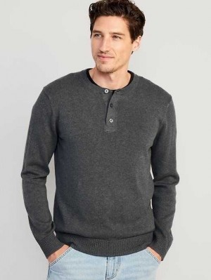 Chandails Old Navy Henley Pull Homme Grise Foncé | 576-HVYTMN