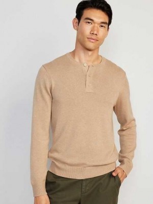 Chandails Old Navy Henley Pull Homme Marron | 613-QSLCVD