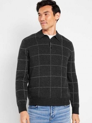Chandails Old Navy Polo Pullover Pull Homme Grise | 691-WYLTGA