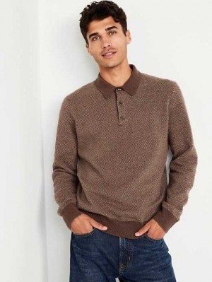Chandails Old Navy Polo Pullover Pull Homme Herringbone | 498-FMEWCH