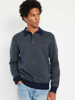Chandails Old Navy Polo Pullover Pull Homme Bleu | 453-LMWDAV