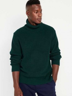 Chandails Old Navy Shaker-Stitch Turtleneck Pull Homme Turquoise | 795-OUKXLP