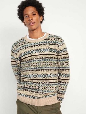 Chandails Old Navy SoSoft Pull Homme Neutral Fair Isle | 419-ZGPWCI