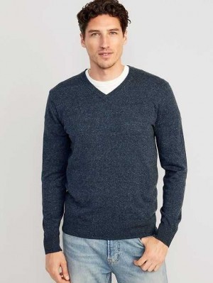 Chandails Old Navy V-Neck Pull Homme Bleu Marine | 752-NOCHVA