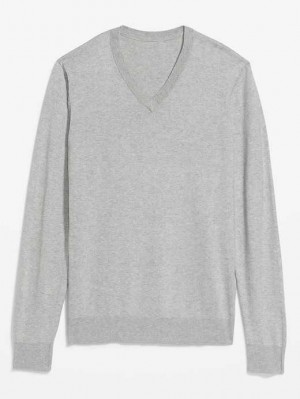 Chandails Old Navy V-Neck Pull Homme Grise | 675-OPVXQR
