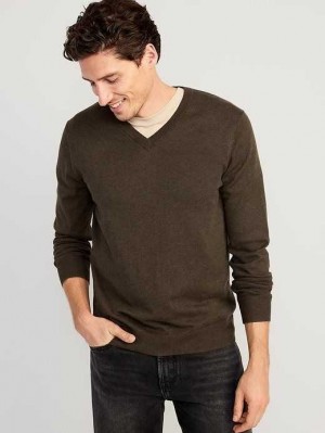 Chandails Old Navy V-Neck Pull Homme Marron | 346-XPIVDT