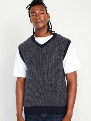 Chandails Old Navy V-Neck Pull Vest Homme Grise | 293-VGSZPT