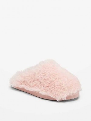 Chausson Old Navy Faux-Fur Mule Slippers Femme Rose | 792-UFVOLJ