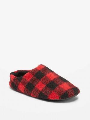 Chausson Old Navy Sherpa Slippers Homme Rouge | 304-XQZNIY