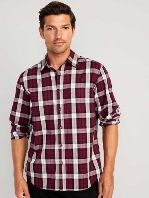 Chemises Old Navy Classiche-Fit Everyday Shirt Homme Bordeaux | 940-ZRPHQY