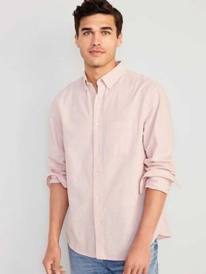 Chemises Old Navy Classiche-Fit Non-Stretch Everyday Oxford Shirt Homme Rose | 601-GWHQIK