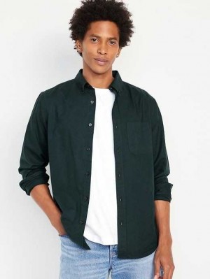 Chemises Old Navy Classiche-Fit Non-Stretch Everyday Oxford Shirt Homme Vert Foncé | 462-FQEYNU
