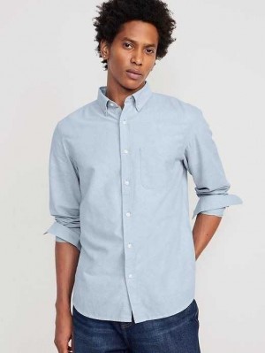 Chemises Old Navy Classiche-Fit Non-Stretch Everyday Oxford Shirt Homme Bleu | 346-GZAPSY