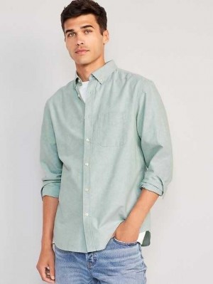 Chemises Old Navy Classiche-Fit Non-Stretch Everyday Oxford Shirt Homme Turquoise | 318-AJULRC