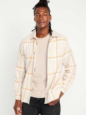 Chemises Old Navy Cozy-Doublée Shacket Homme Blanche | 830-WEDYPX