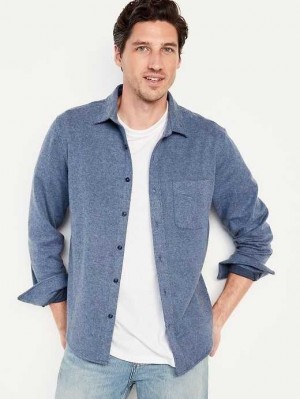 Chemises Old Navy Cozy-Knit Pocket Shirt Homme Bleu Marine Bleu | 678-UJDXFQ