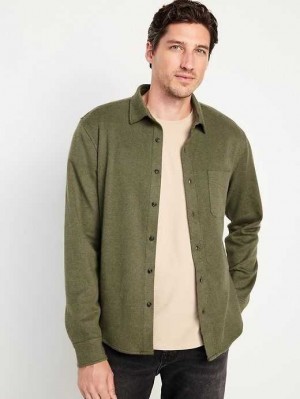 Chemises Old Navy Cozy-Knit Pocket Shirt Homme Vert Foncé | 185-OHNJZK
