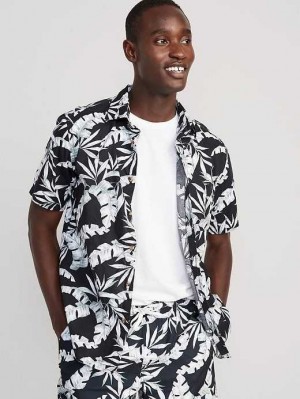 Chemises Old Navy Everyday Corta-Sleeve Shirt Homme Noir | 921-DNHYGW