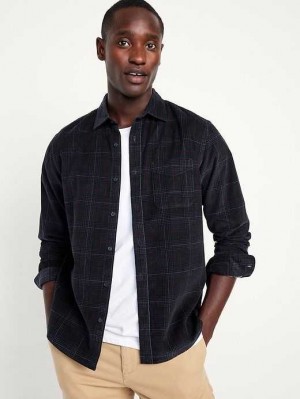 Chemises Old Navy Regular-Fit Everyday Corduroy Shirt Homme Bleu Marine | 039-CANGBS