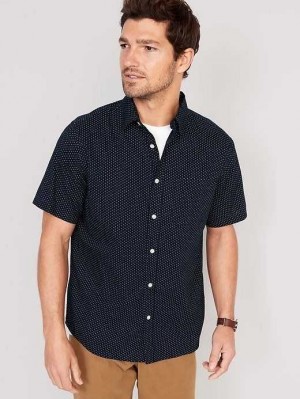 Chemises Old Navy Regular Fit Everyday Poplin Shirt Homme Bleu Marine | 862-EPANWF