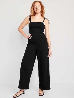 Combinaison Old Navy Tie-Shoulder Corset Cami Jumpsuit Femme Noir | 712-MPWCAY
