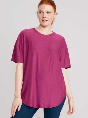 Haut Running Old Navy Cloud 94 Soft Tulip-Hem Tunic Femme Boysenberry Juice | 736-FRZGHO