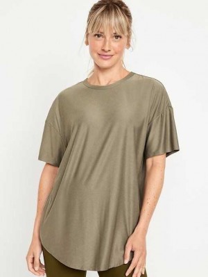 Haut Running Old Navy Cloud 94 Soft Tulip-Hem Tunic Femme Grise | 706-UCMBET