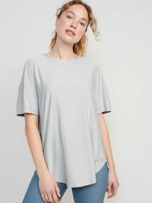 Haut Running Old Navy Cloud 94 Soft Tulip-Hem Tunic Femme Grise Clair | 168-USEHJX