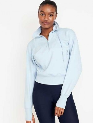 Haut Running Old Navy Dynamic Fleece 1/2-Zip Sweatshirt Femme Microchip | 408-ZINOTR
