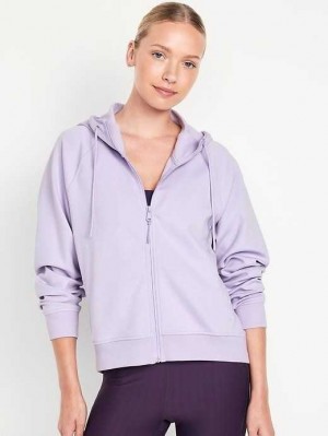Haut Running Old Navy Dynamic Fleece Zip Hoodie Femme Lavande | 972-VQJPUI