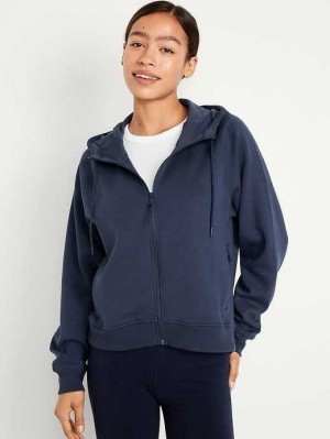 Haut Running Old Navy Dynamic Fleece Zip Hoodie Femme Bleu Marine | 315-VXLRTI