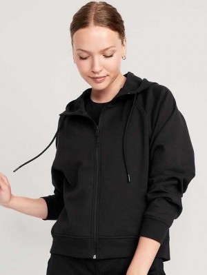 Haut Running Old Navy Dynamic Fleece Zip Hoodie Femme Noir | 137-ZFTDJW