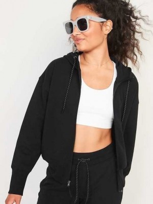 Haut Running Old Navy Dynamic Fleece Zip Hoodie Femme Blackjack | 976-ZYIAVQ